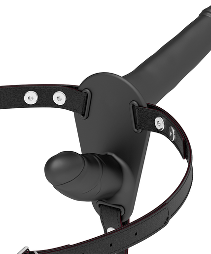 FETISH SUBMISSIVE HARNESS - BLACK DOUBLE PENETRATION FETISH SUBMISSIVE HARNESS - BLACK DOUBLE PENETRATION
