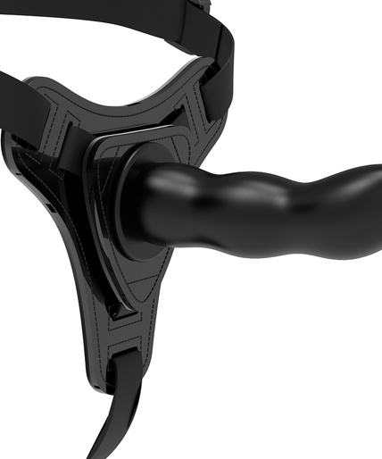 FETISH SUBMISSIVE HARNESS - BLACK SILICONE G-SPOT 16 CM FETISH SUBMISSIVE HARNESS - BLACK SILICONE G-SPOT 16 CM