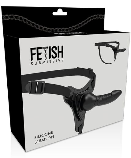FETISH SUBMISSIVE HARNESS - BLACK SILICONE REALISTIC 16 CM FETISH SUBMISSIVE HARNESS - BLACK SILICONE REALISTIC 16 CM