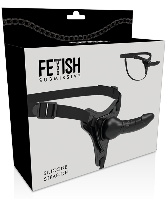 Fetish Submissive Harness – Black Silicone Realistic 16 Cm