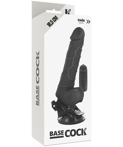 BASECOCK - REALISTIC VIBRATOR REMOTE CONTROL BLACK 18.5 CM -O- 4CM BASECOCK - REALISTIC VIBRATOR REMOTE CONTROL BLACK 18.5 CM -O- 4CM