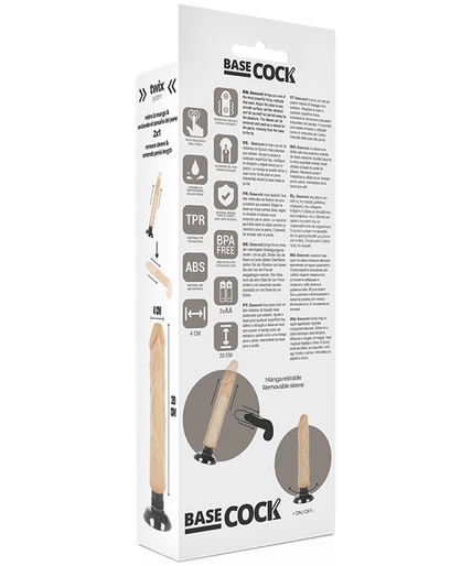 BASECOCK - REALISTIC VIBRATOR 2-1 FLESH 20 CM -O- 4 CM BASECOCK - REALISTIC VIBRATOR 2-1 FLESH 20 CM -O- 4 CM
