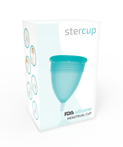 STERCUP - FDA SILICONE MENSTRUAL CUP AQUAMARINE - SIZE L STERCUP - FDA SILICONE MENSTRUAL CUP AQUAMARINE - SIZE L