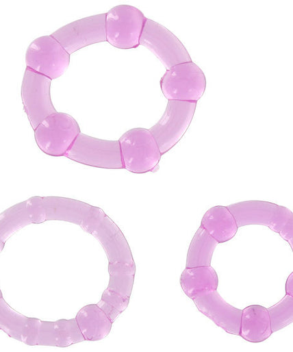SEVEN CREATIONS - SET OF THREE LILAC PENIS RINGS SEVEN CREATIONS - SET OF THREE LILAC PENIS RINGS