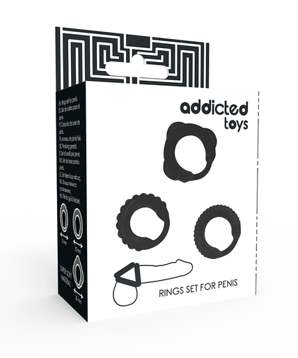 ADDICTED TOYS - C-RING SET BLACK ADDICTED TOYS - C-RING SET BLACK