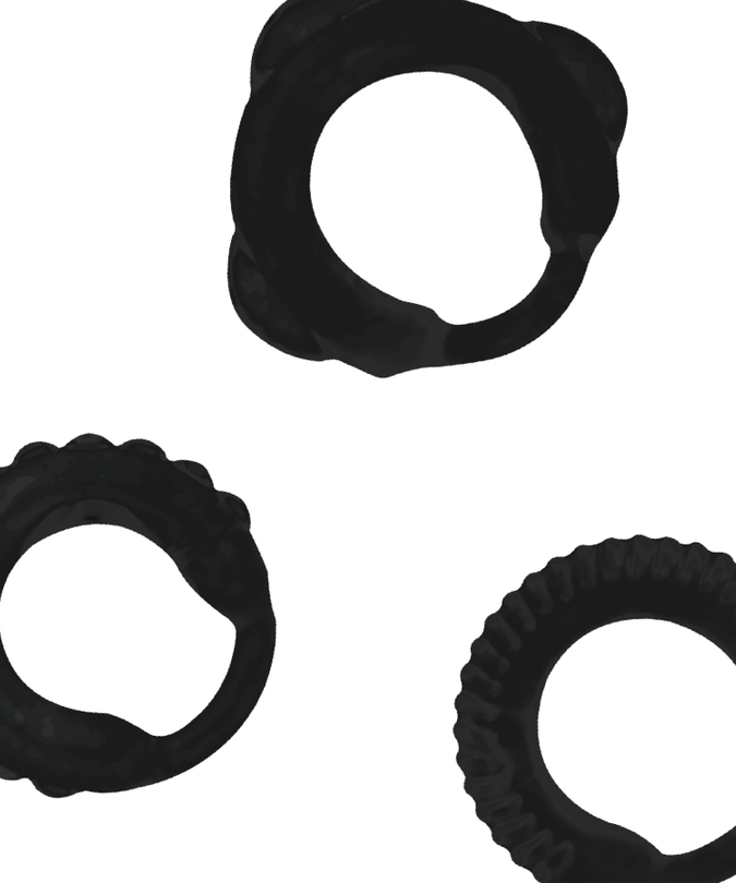 ADDICTED TOYS - C-RING SET ZWART