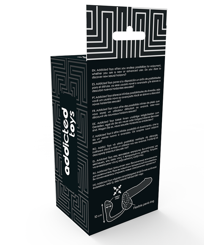 ADDICTED TOYS - BUTTPLUG MET ZWARTE PENISRING