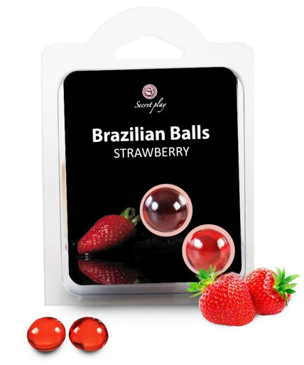 SECRETPLAY - 2 BRAZILIAN BALLS AARDBEI SECRETPLAY - 2 BRAZILIAN BALLS AARDBEI