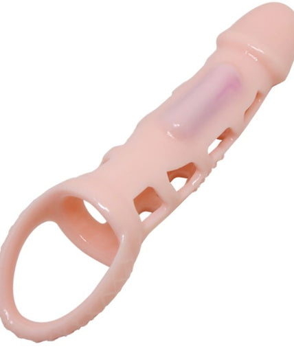 Baile – Penis Extender Cover with Vibration and Natural Strap 13.5 Cm Baile – Penis Extender Cover with Vibration and Natural Strap 13.5 Cm