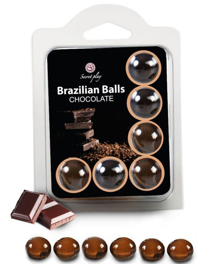 SECRETPLAY - SET 6 BRAZILIANS BALLS CHOCOLATE SECRETPLAY - SET 6 BRAZILIANS BALLS CHOCOLATE