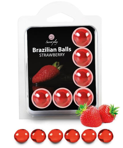 SECRETPLAY - SET 6 BRAZILIAN BALLS STRAWBERRY SECRETPLAY - SET 6 BRAZILIAN BALLS STRAWBERRY