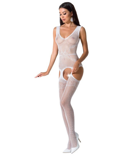 PASSION - VROUW BS062 WITTE BODYSTOCKING EEN MAAT PASSION - VROUW BS062 WITTE BODYSTOCKING EEN MAAT
