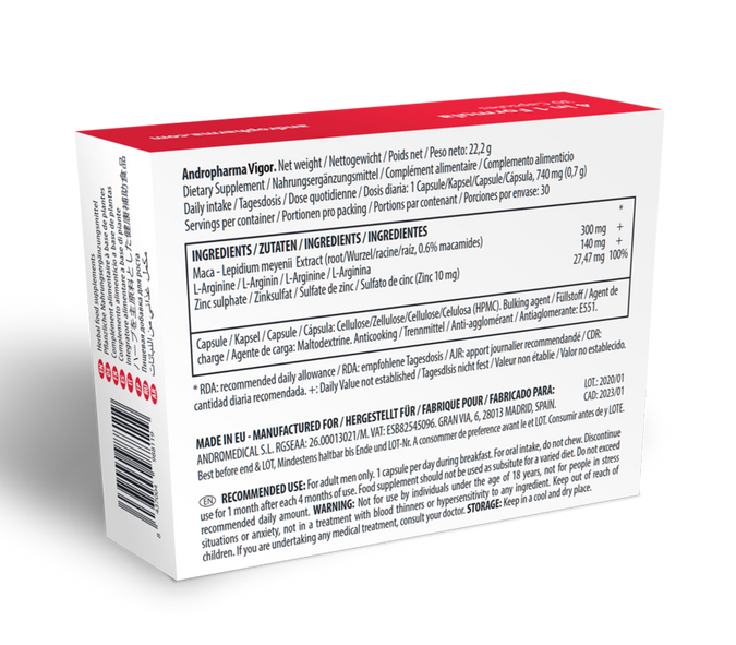 ANDROPHARMA VIGOR - LIBIDOVERHOGENDE SUPPLEMENT