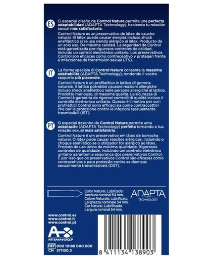 CONTROL - ADAPTA NATURE CONDOMS 12 STUKS CONTROL - ADAPTA NATURE CONDOMS 12 STUKS