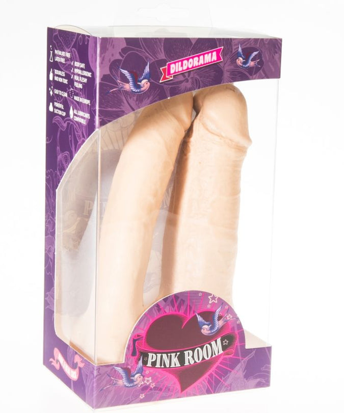 PINK ROOM - ARTHUS REALISTIC DOUBLE DILDO FLESH 17CM/15.5CM