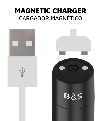BLACK&SILVER - KERNEX 2 BLACK VIBRATING MAGNETIC BULLET BLACK&SILVER - KERNEX 2 BLACK VIBRATING MAGNETIC BULLET
