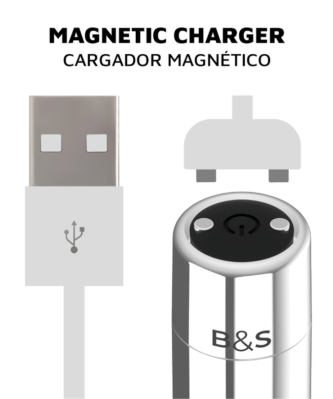 Black&silver – Kailan 2 Silber Vibrations-Magnetkugel