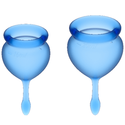SATISFYER - FEEL GOOD MENSTRUAL CUP DARK BLUE 15 + 20 ML SATISFYER - FEEL GOOD MENSTRUAL CUP DARK BLUE 15 + 20 ML