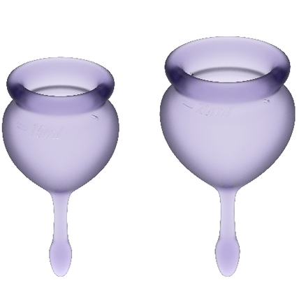 SATISFYER - FEEL GOOD MENSTRUAL CUP PURPLE 15 + 20 ML SATISFYER - FEEL GOOD MENSTRUAL CUP PURPLE 15 + 20 ML