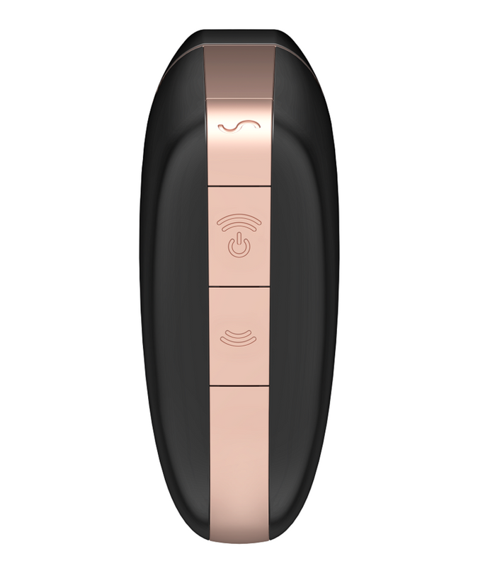 SATISFYER - LOVE TRIANGLE AIR PULSE STIMULATOR & VIBRATOR BLACK