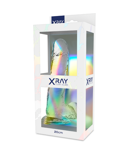 X RAY - CLEAR COCK WITH BALLS 20 CM -O- 4.5 CM X RAY - CLEAR COCK WITH BALLS 20 CM -O- 4.5 CM