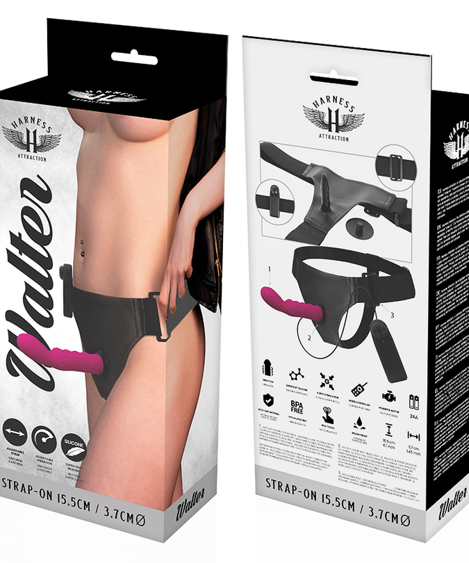 HARNESS ATTRACTION - RNES WALTER WITH VIBRATION 15.5 CM -O- 3.7 CM