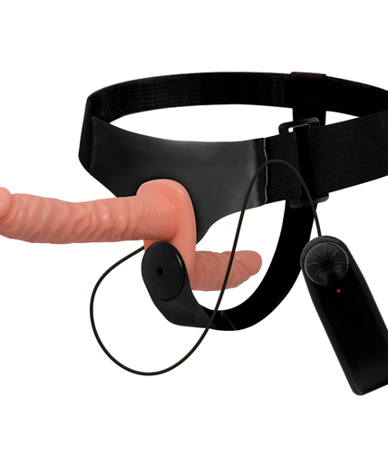 HARNESS ATTRACTION - HARRIS DOUBLE PENETRACI N WITH VIBRATION 18 CM -O- 3.5 CM HARNESS ATTRACTION - HARRIS DOUBLE PENETRACI N WITH VIBRATION 18 CM -O- 3.5 CM