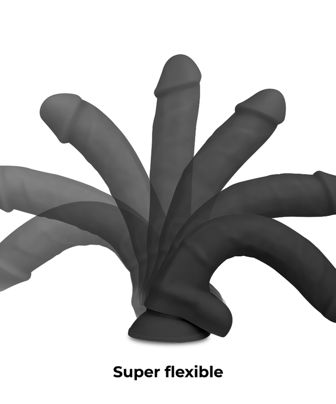 COCK MILLER - DILDO REALISTISCHE SILICONE DICHTHEID ARTICULEERBAAR ZWART 18 CM