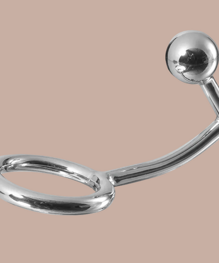 Metal Hard – Cock Ring with Anal Intruder Hook 45mm – Stainless Steel Metal Hard – Cock Ring with Anal Intruder Hook 45mm – Stainless Steel