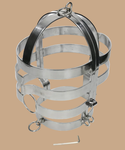 Metal Hard BDSM Mask with Steel Necklace Metal Hard BDSM Mask with Steel Necklace