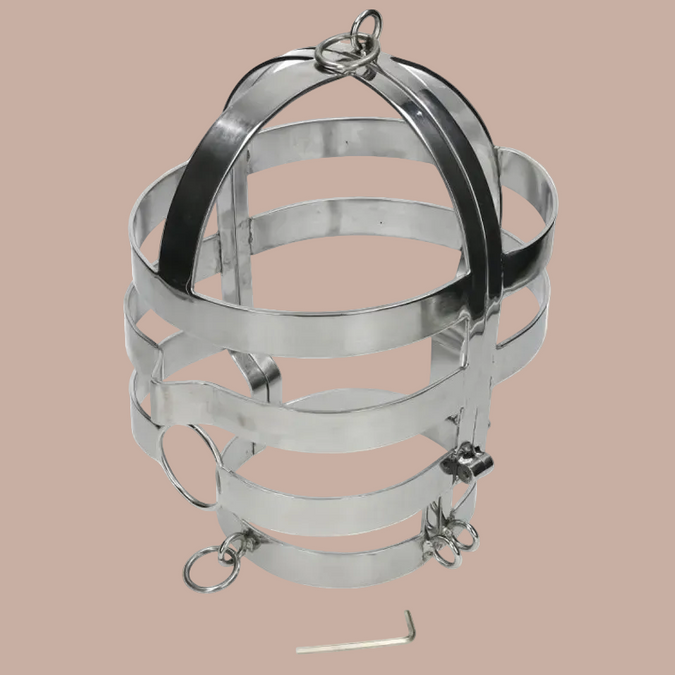 Metal Hard – BDSM-masker met stalen halsketting