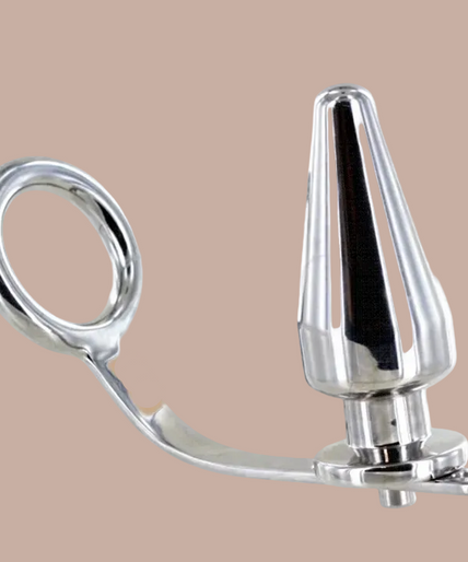 Metal Hard – Steel Ring with Anal Plug – 45 x 45mm – Stainless Steel Metal Hard – Steel Ring with Anal Plug – 45 x 45mm – Stainless Steel