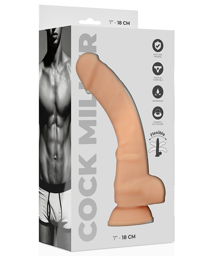 COCK MILLER - DILDO REALISTIC SILICONE DENSITY ARTICULABLE FLESH 18 CM COCK MILLER - DILDO REALISTIC SILICONE DENSITY ARTICULABLE FLESH 18 CM