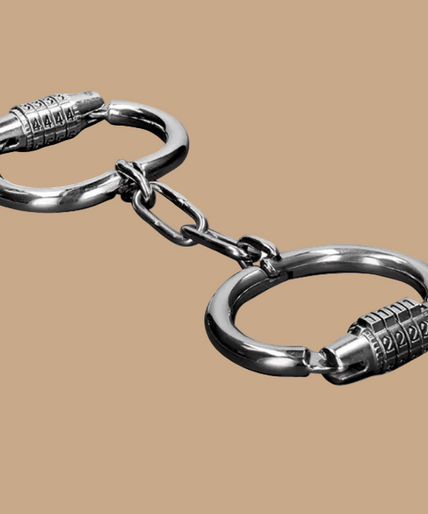 Metal Hard Handcuffs with Combination Lock – Stainless Steel Metal Hard Handcuffs with Combination Lock – Stainless Steel
