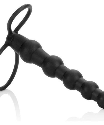 CALEXOTICS - BEADED DUAL PENETRATOR BLACK CALEXOTICS - BEADED DUAL PENETRATOR BLACK