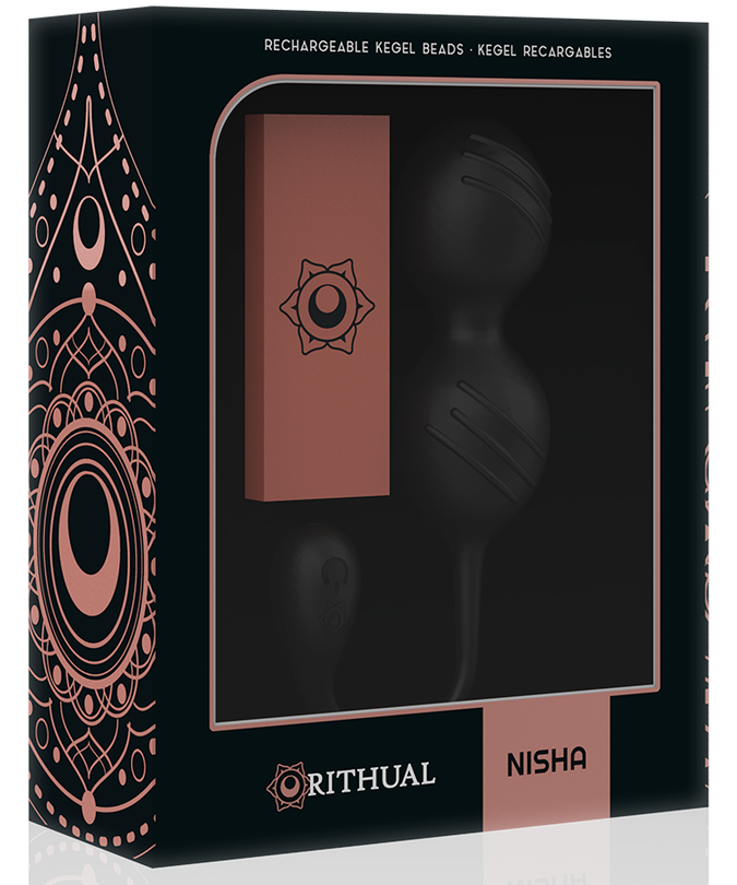 RITHUAL - NISHA OPLAADBARE VIBRERENDE KEGELBALLEN ZWART