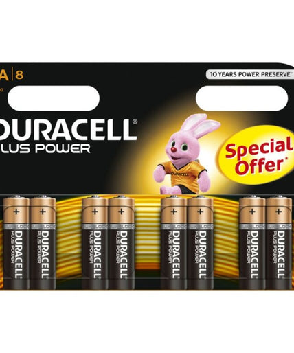 DURACELL - PLUS POWER BATTERIJ AA LR6 8 STUKS DURACELL - PLUS POWER BATTERIJ AA LR6 8 STUKS