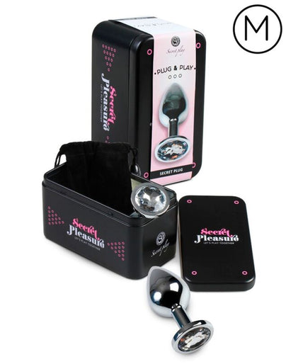 SECRETPLAY - PLUG ANAL TRANSPARENT ALUMINUM 7CM SECRETPLAY - PLUG ANAL TRANSPARENT ALUMINUM 7CM