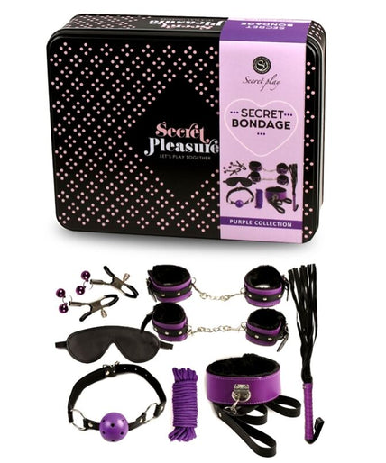 SECRETPLAY - BDSM SET 8PCS PURBLE /BLACK SECRETPLAY - BDSM SET 8PCS PURBLE /BLACK