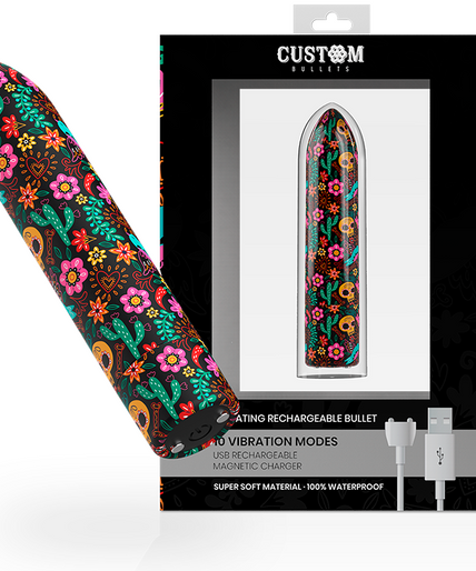 CUSTOM BULLETS - RECHARGEABLE SKULL MAGNETIC BULLET 10 INTENSITIES CUSTOM BULLETS - RECHARGEABLE SKULL MAGNETIC BULLET 10 INTENSITIES