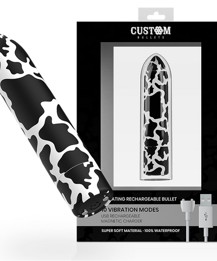 CUSTOM BULLETS - RECHARGEABLE COW MAGNETIC 10 INTENSITIES CUSTOM BULLETS - RECHARGEABLE COW MAGNETIC 10 INTENSITIES