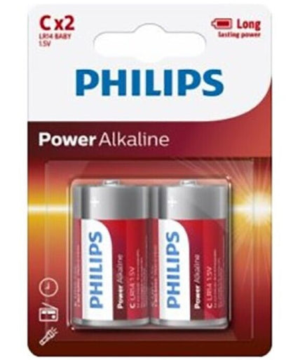 PHILIPS - POWER BATTERIES PILA C LR14 PACK 2 PHILIPS - POWER BATTERIES PILA C LR14 PACK 2