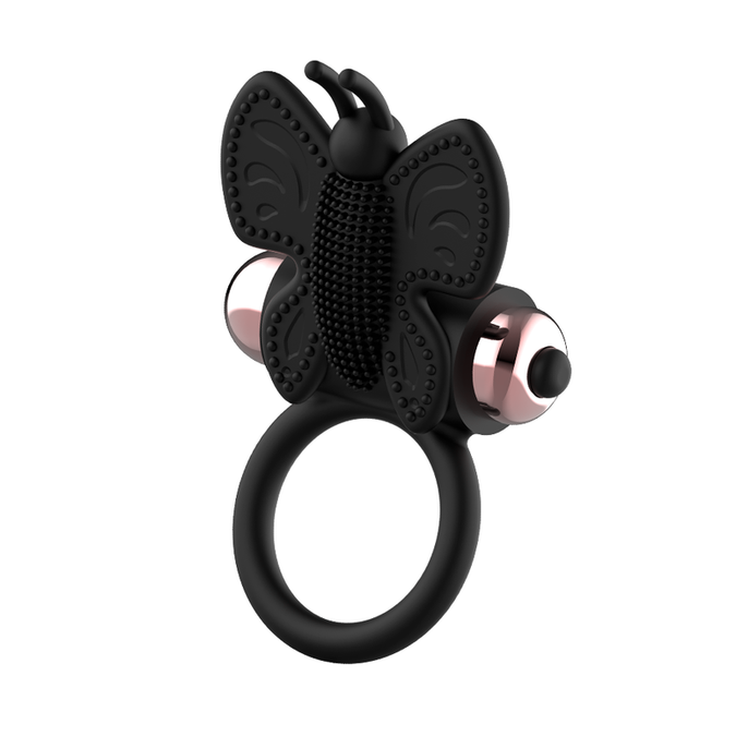 Coquette Chic Desire – Cockring Vlinder met Vibrator Zwart/Goud