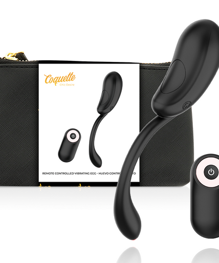 COQUETTE CHIC DESIRE - VIBRATING EGG REMOTE CONTROL RECHARGEABLE BLACK/ GOLD COQUETTE CHIC DESIRE - VIBRATING EGG REMOTE CONTROL RECHARGEABLE BLACK/ GOLD