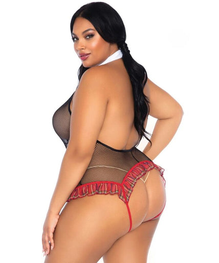 LEG AVENUE - SCHOOLMEISJE KRUISOZE FITNESSTEDDY PLUS SIZE LEG AVENUE - SCHOOLMEISJE KRUISOZE FITNESSTEDDY PLUS SIZE
