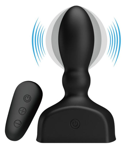 MR PLAY - BLACK INFLATABLE ANAL PLUG REMOTE CONTROL MR PLAY - BLACK INFLATABLE ANAL PLUG REMOTE CONTROL