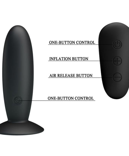 MR PLAY - ANAL PLUG WITH VIBRATION BLACK REMOTE CONTROL MR PLAY - ANAL PLUG WITH VIBRATION BLACK REMOTE CONTROL