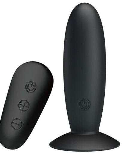 MR PLAY - ANAL PLUG WITH VIBRATION BLACK REMOTE CONTROL MR PLAY - ANAL PLUG WITH VIBRATION BLACK REMOTE CONTROL