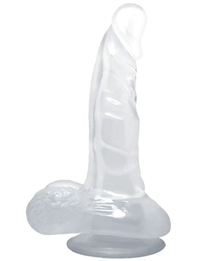 BAILE - REALISTIC DILDO WITH SUCTION CUP AND TESTICLES 16.7 CM TRANSPARENT BAILE - REALISTIC DILDO WITH SUCTION CUP AND TESTICLES 16.7 CM TRANSPARENT