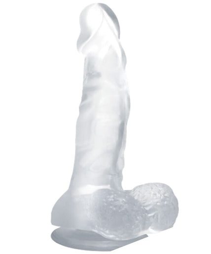 BAILE - REALISTIC DILDO WITH SUCTION CUP AND TESTICLES 16.7 CM TRANSPARENT BAILE - REALISTIC DILDO WITH SUCTION CUP AND TESTICLES 16.7 CM TRANSPARENT